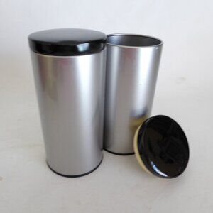 NEW 2 QTY 6” TEAVANA ALUMINUM TIN TEA SAVER AIR TIGHT CONTAINERS